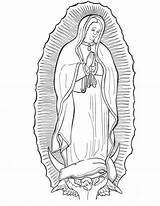 Guadalupe Lady Coloring Printable Img13 Via Deviantart sketch template