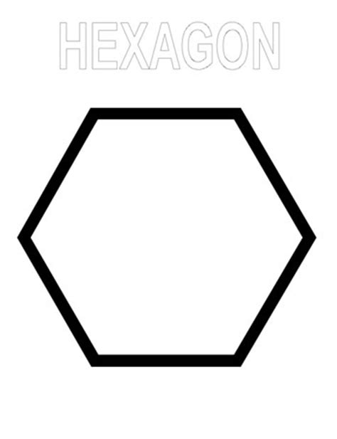 hexagon coloring page kinderart
