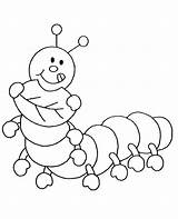 Caterpillar Coloring Pages Insects Kids Children Print Drawing Cartoon Color Insect Template Funny Sketch sketch template