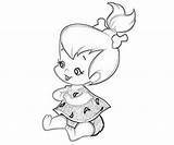 Pebbles Flintstone Happy Coloring Pages sketch template