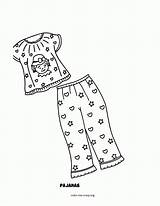 Coloring Pages Kids Pajamas Pajama Adults Print Coloringhome Popular sketch template