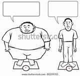 Fat Cartoon Slim Outline Men Thin Man Coloring Illustration Skinny Stock Template Shutterstock Search Sketch Vectors Vector Illustrations Pic sketch template