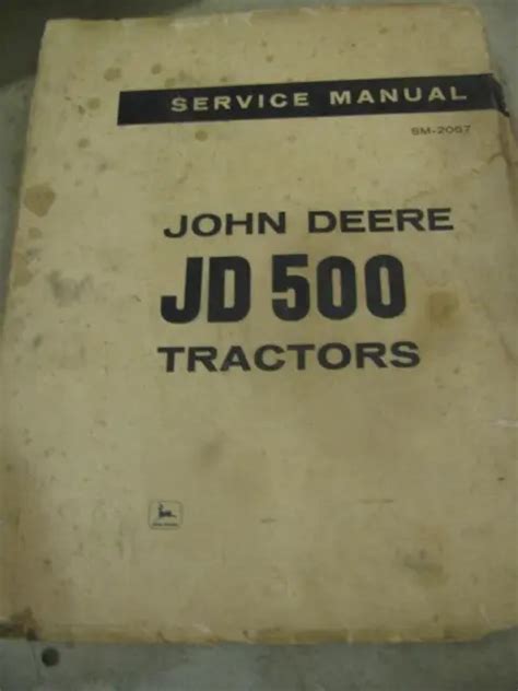 john deere jd tractor technical service manual sm  picclick