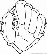 Coloring Glove Pages Getdrawings Pitcher sketch template