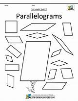 Parallelogram Parallelograms Shapes Printable Coloring Pages Shape Math Clip Grade 2d Trapezoids Results sketch template