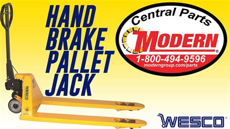 wesco hand brake pallet jack modern central parts youtube