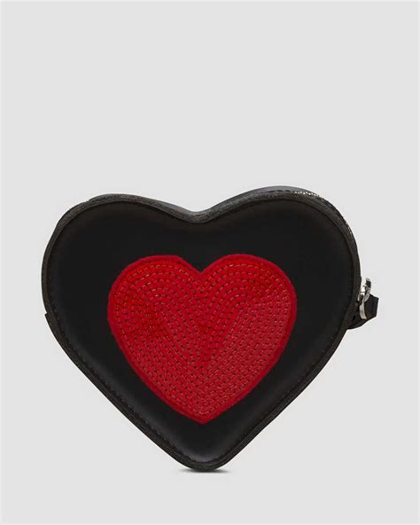 sequin heart leather purse dr martens