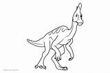 Coloring Dinosaur Pages Train Larry Lambeosaurus Kids Printable Color sketch template