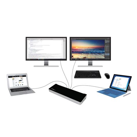 amazoncom dual monitor kvm docking station   laptops  file transfer