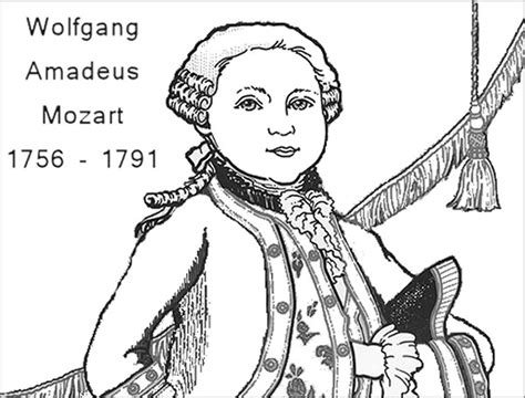 wolfgang amadeus mozart coloring pages