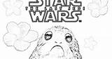 Porg Coloring Wars Star Jedi Last sketch template