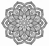 Mandala Flower Coloring Pages Difficult Getdrawings sketch template