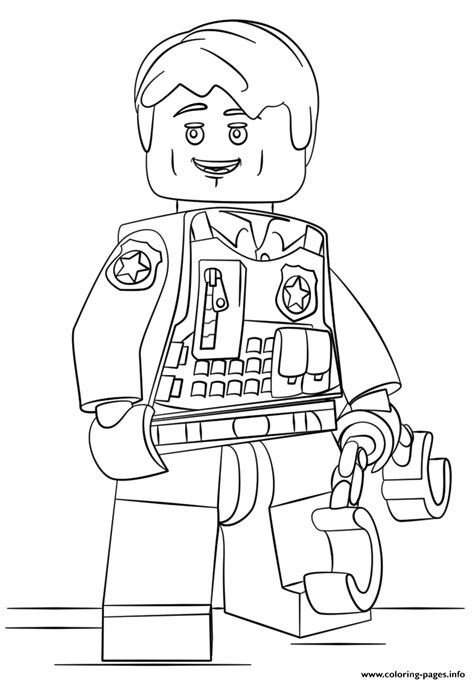 lego undercover police coloring page printable