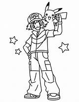 Coloring Pages Pokemon Ash Pikachu Diamond Ketchum Pearl Sketch Collection sketch template