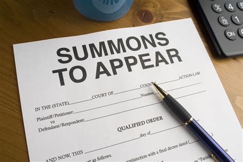 receive  summons   subpoena