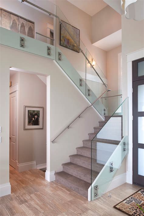 modern glass stair railing designs the best alternatives for light