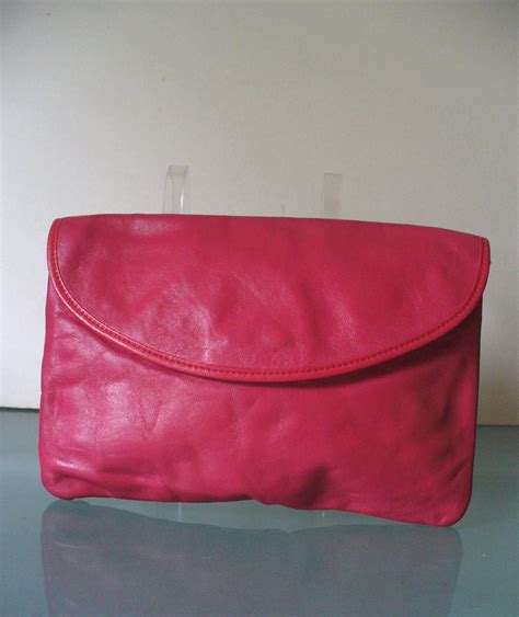 italy vintage hot pink clutch bag  eurotrashitaly  etsy pink clutch bag pink