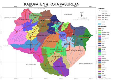 peta kabupaten  kota pasuruan meliputi peta wisata vrogueco
