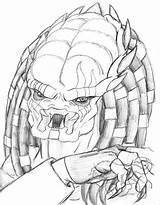 Facehugger Predator sketch template