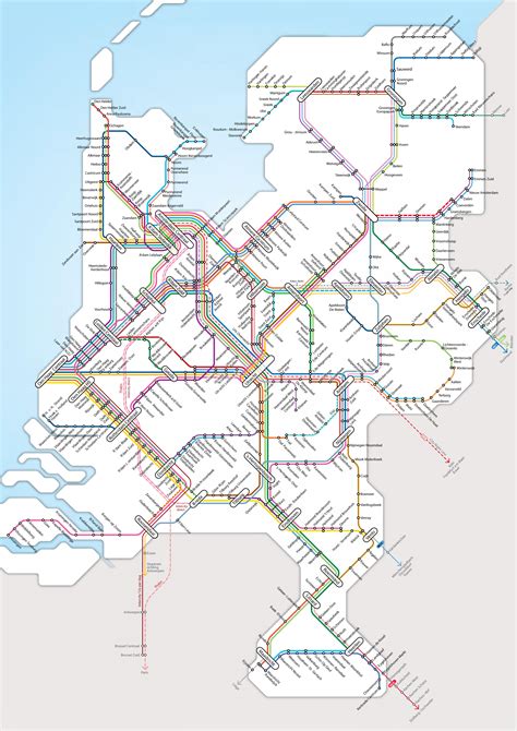 de nederlandse spoorwegen kaart de nederlandse spoorwegen netwerk kaart west europa europa