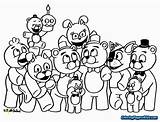 Fnaf Coloring Characters Pages Revealing Cute Divyajanani sketch template