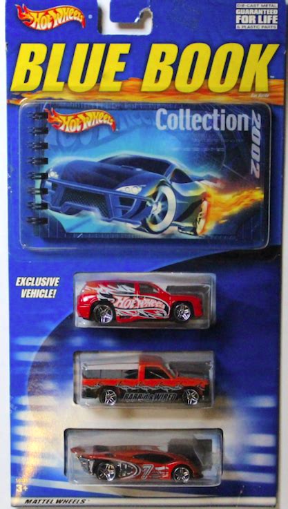 Hot Wheels Blue Book 3 Car Pack With 2002 Collectors