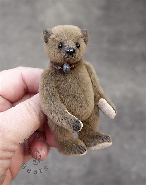 lil giant miniature   artist bear  aerlinn etsy teddy bear stuffed animal bear