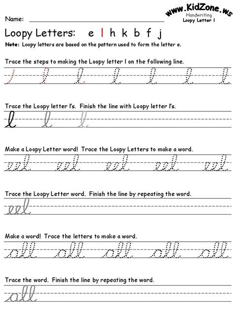 cursive handwriting practice sheets general homeschool pinterest
