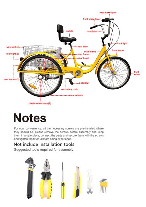 speed tricycle installation instructions