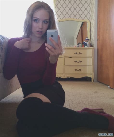 cute teen takes a sexy selfie in stockings funny and