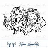 Chucky Sublimation sketch template