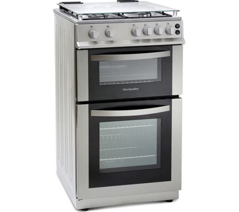 buy montpellier mdgls  cm gas cooker silver  delivery currys
