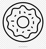 Doughnut Coloring Pinclipart sketch template