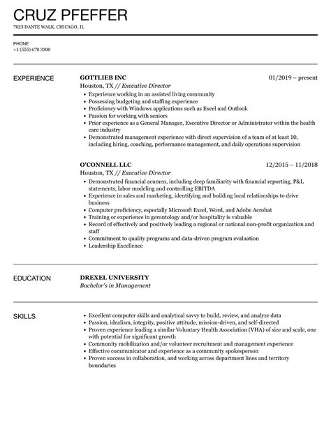 nonprofit executive director performance review template