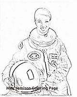 Mae Jemison Coloring Astronaut First Dr Female Space Pages Color Printable Getcolorings Print Getdrawings sketch template