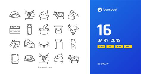 dairy icon pack   svg png icon fonts