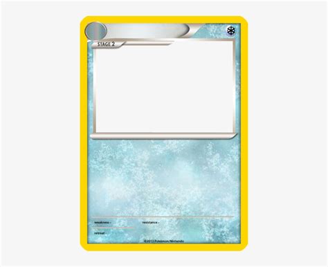pokemon blank card template  water type pokemon card