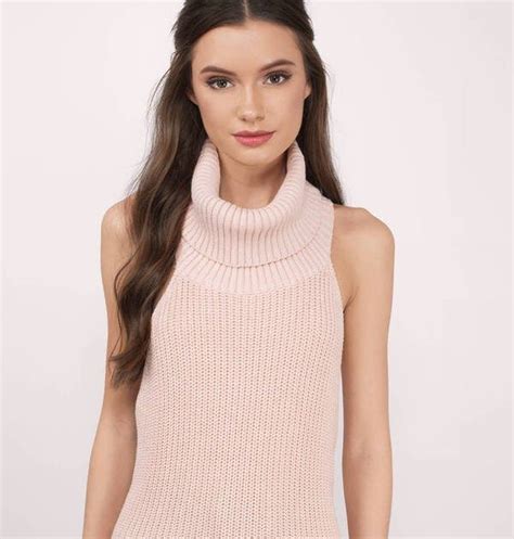Turtleneck Sweater Dress Sleeveless Temple Сlick Here Pictures An In