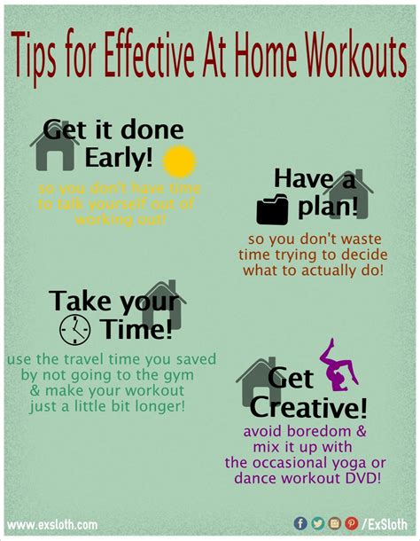 exercise  home effectively infographic diary   exsloth