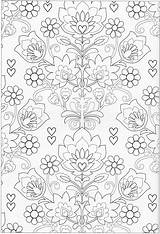 Coloring Pages Adult Scandinavian Pg Printable Book Flower sketch template