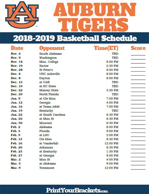 Printable Uk Basketball Schedule Customize And Print