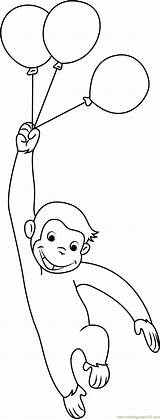 Curious George Coloring Balloons Pages Printable Color Print Cartoon Coloringpages101 Kids sketch template