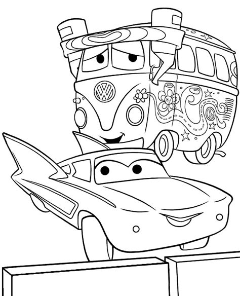 fillmore flo coloring page cars