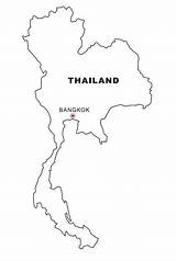 Thailand Map Coloring Tailandia Color sketch template