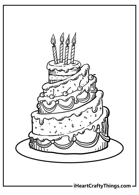 cake coloring pages  girls