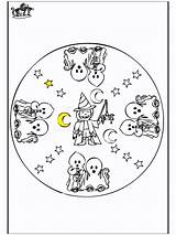 Halloween Mandala Coloring Pages Theme Advertisement sketch template