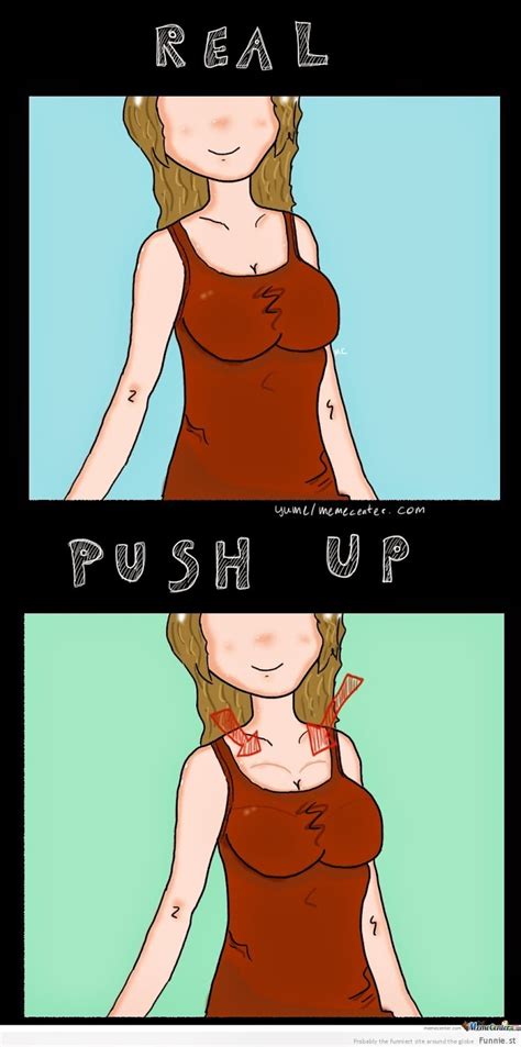 real push up bra see the difference ~ joke all you can
