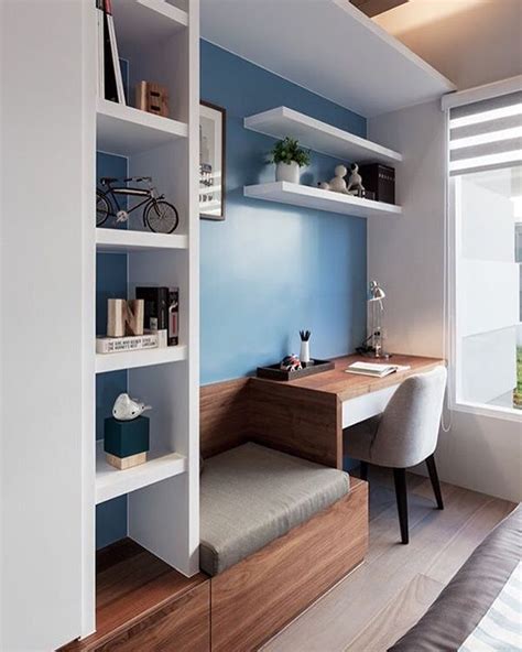 desain meja kerja apartemen kecil ruang kecil ide dekorasi rumah