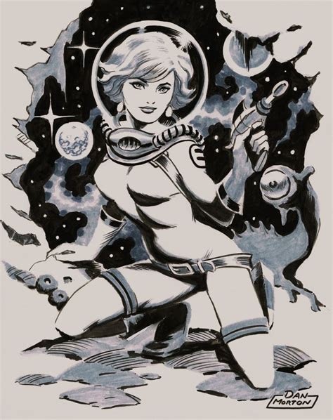 dan morton art found on in 2019 space girl science fiction art sci fi art