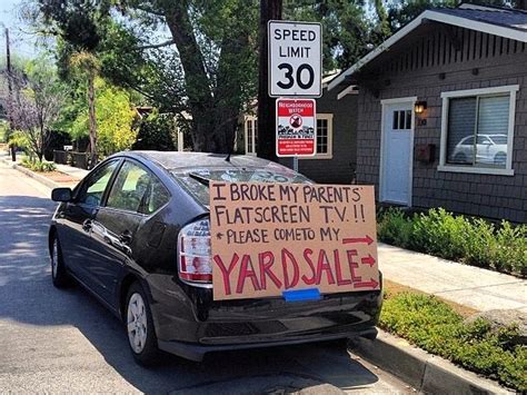 yard sale sign of the week oops craigslist garage sales
